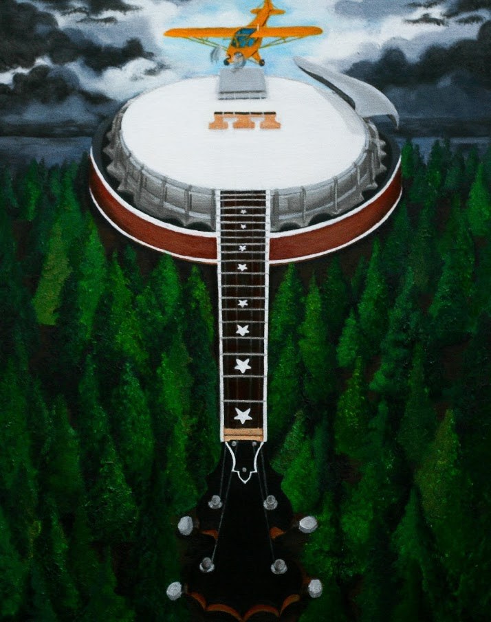 4 strings painting by Angela Shelstad